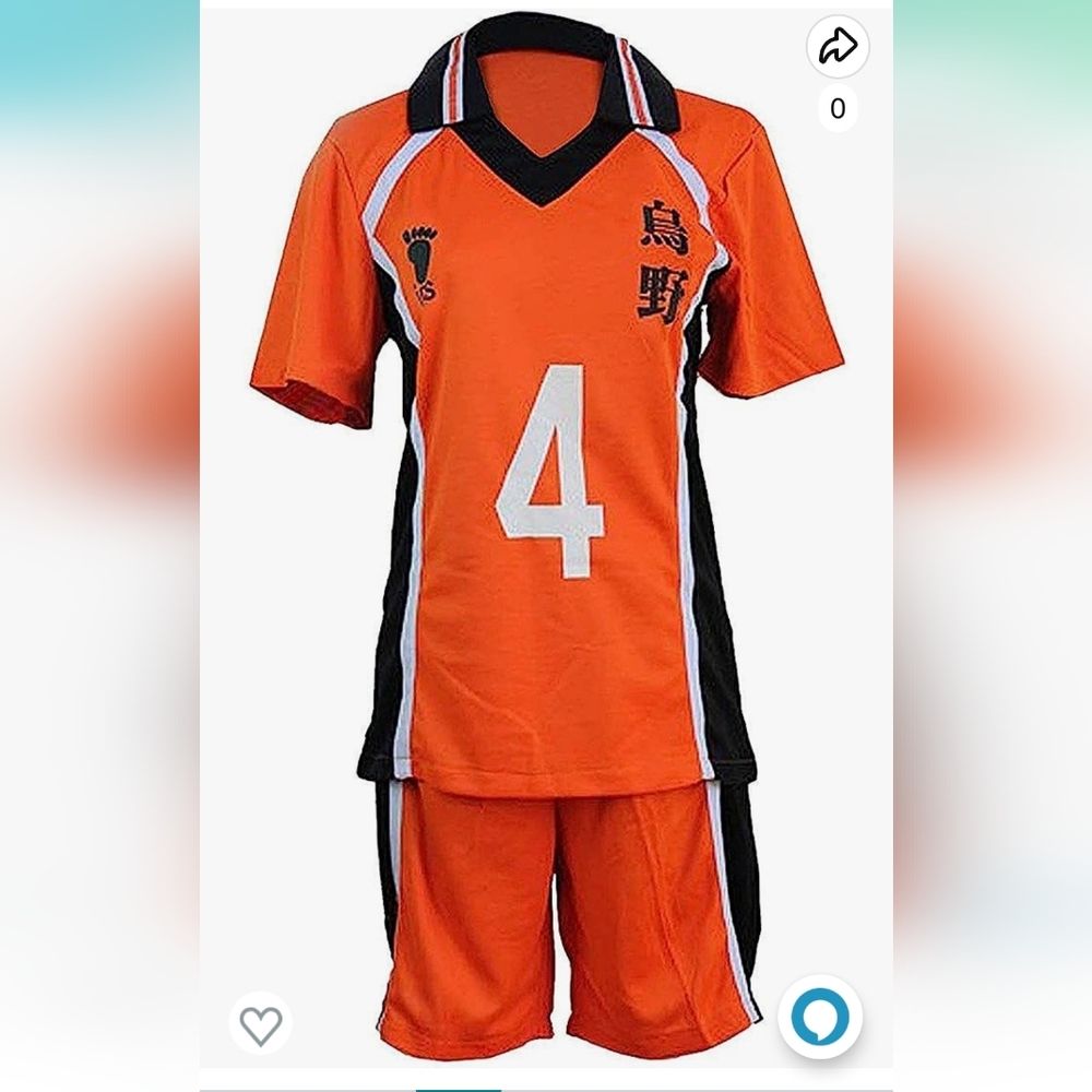Anime Cosplay Haikyuu Karasuno Highschool Jersey and Shorts (Nishinoya)